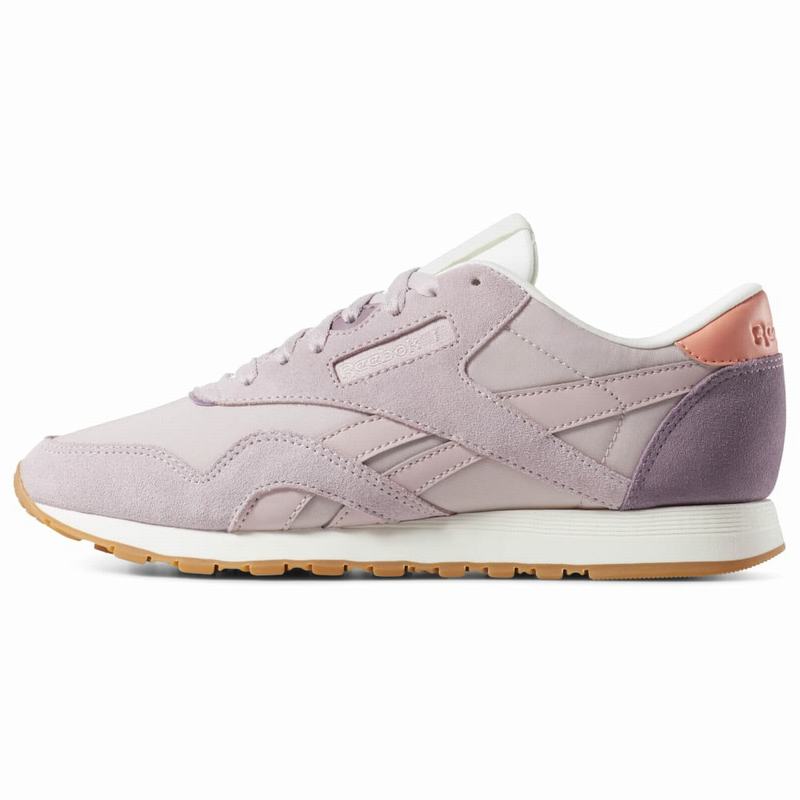 Tenisi Reebok Classic Nylon Dama Gri/Violet/Roz Romania XV7960BW